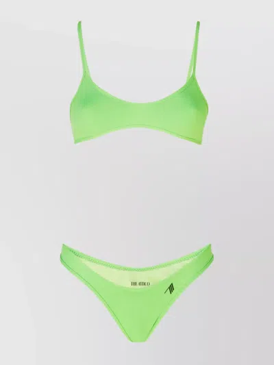 Attico Round Neck Bikini Set In Green