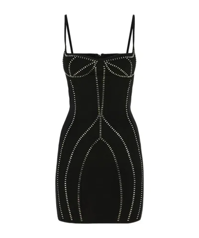 ATTICO THE ATTICO EMBELLISHED MINI DRESS