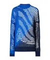 Attico Round Neck Sweater In Blue