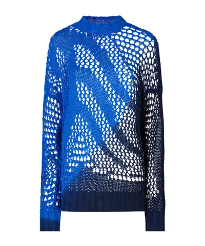 Attico Round Neck Sweater In Blue