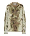 Attico Khaki Abstract Knit Sweater In Nude