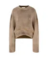 Attico Camel Sweatshirt In Nude