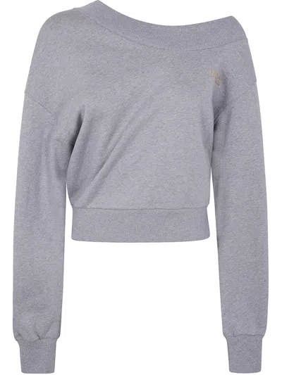 Attico Round Neck Sweatshirt By The  In Gray