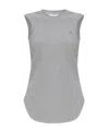 Attico The  Reese Crewneck Tank Top In Gray