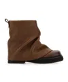 Attico Caramel Leather Mini Robin Ankle Boots