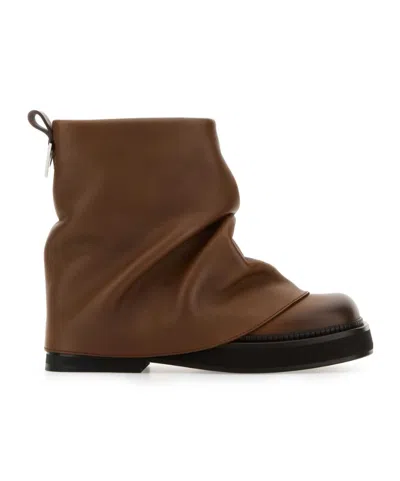 Attico Round Toe Ankle Boots