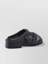 Attico Round Toe Leather Slip-on Sandals