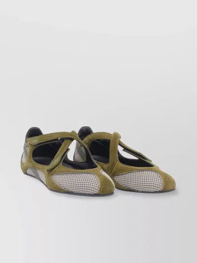 Attico Round Toe Suede Accents Mesh Panels