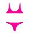 Attico Bikini Mit Gummiertem Logo In Pink
