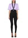 Attico Black Stretch Polyester Ruby Pant In Black