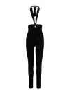 Attico Black Stretch Polyester Ruby Pant In Negro