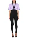 Attico Black Stretch Polyester Ruby Pant In Black