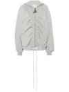 Attico Zipped Oversize Hoodie In Grau
