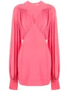 Attico Ruched Minidress In Pink