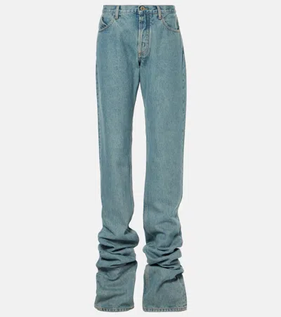 Attico Extra Long Slouchy Denim Jeans For Tall Individuals In Blue