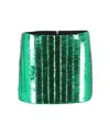 Attico Rue Embellished Mini Skirt In Green Rayon In Green