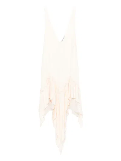 ATTICO RUFFLED ASYMMETRIC MINI DRESS