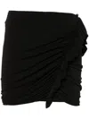 Attico Women's Mini Ruffle Skirt In Black