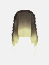 Attico Rundie Fringe-trimmed Ombré Sweater In Lime Multishades