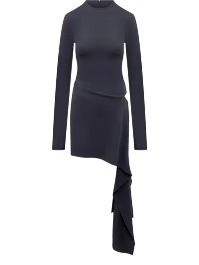 Attico The  Mini Dress Sable In Blue