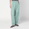 Attico Sage Green Trousers With Zip In Green