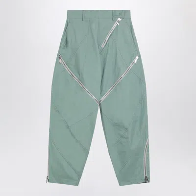Attico Sage Green Trousers With Zip