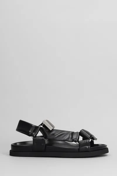 Attico Salinas Flats In Black Leather