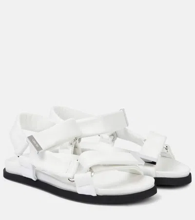 Attico Salinas Leather Sandals In White