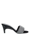 Attico The  Woman Sandals Black Size 8 Textile Fibers In Black