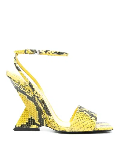 Attico Sandals In Yellow