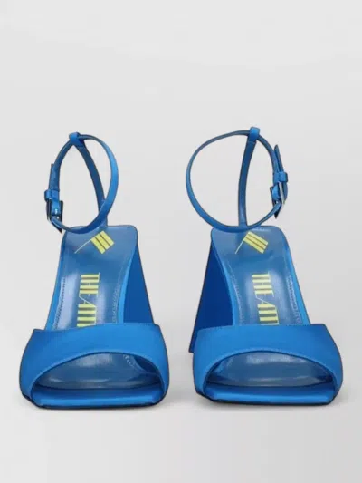 Attico Satin Ankle-strap Sandals In Blue