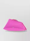 Attico Satin Clutch With Protective Metallic Feet