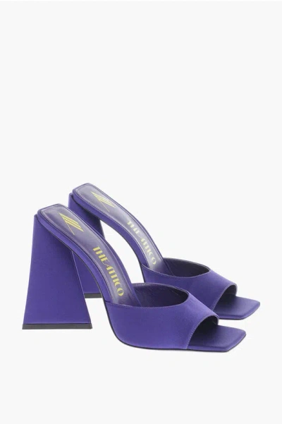 Attico Devon Satin Mules In Purple