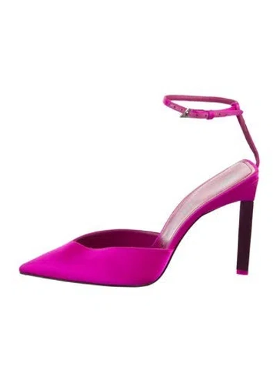 Pre-owned Attico Satin D'orsay Pumps In Pink