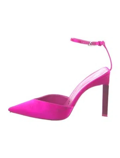 Pre-owned Attico Satin D'orsay Pumps In Pink