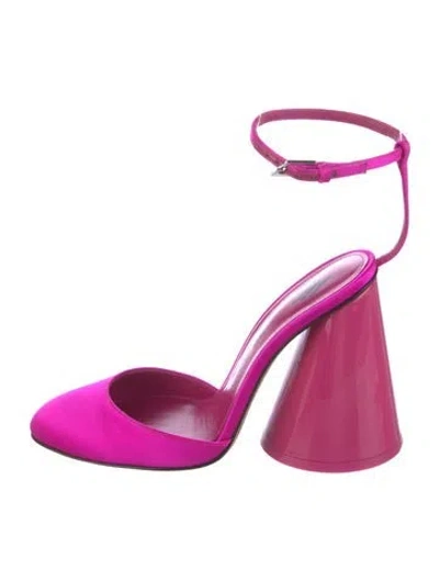 Pre-owned Attico Satin D'orsay Pumps In Pink