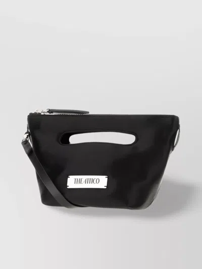 ATTICO SATIN HANDBAG WITH BUILT-IN AND DETACHABLE STRAPS