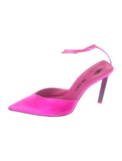 Pre-owned Attico Satin Pumps In Pink