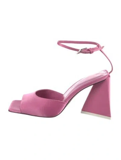 Pre-owned Attico Satin Sandals In Pink