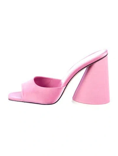 Pre-owned Attico Satin Sandals In Pink