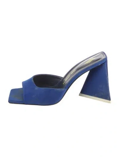 Pre-owned Attico Satin Slides In Blue