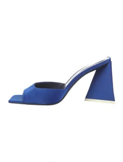 Pre-owned Attico Satin Slides In Blue