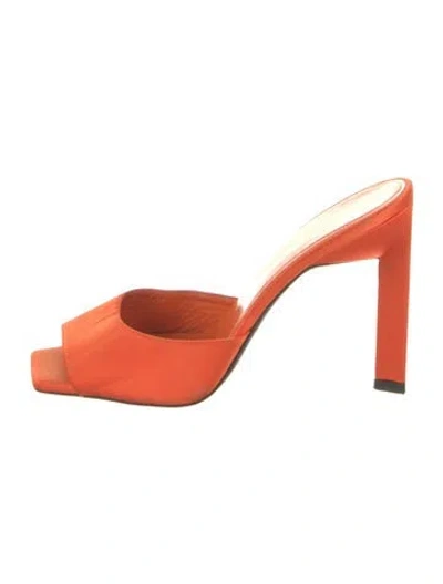 Pre-owned Attico Satin Slides In Orange