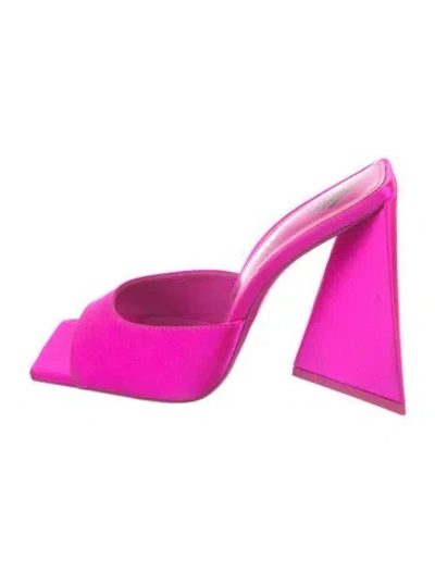 Pre-owned Attico Satin Slides In Pink