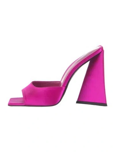 Pre-owned Attico Satin Slides In Pink