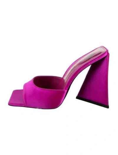 Pre-owned Attico Satin Slides In Pink