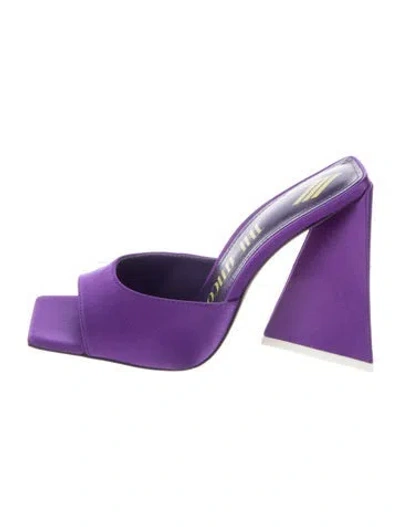 Pre-owned Attico Satin Slides In Purple