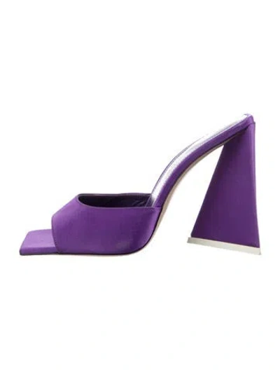 Pre-owned Attico Satin Slides In Purple