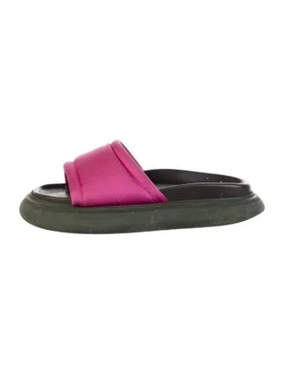 Pre-owned Attico Satin Slides In Purple