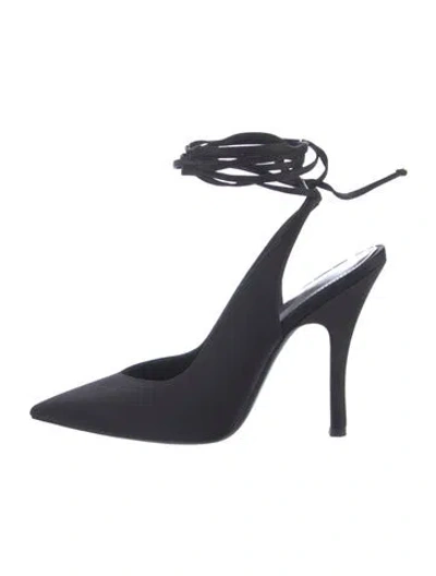 Pre-owned Attico Satin Slingback Pumps In Multi